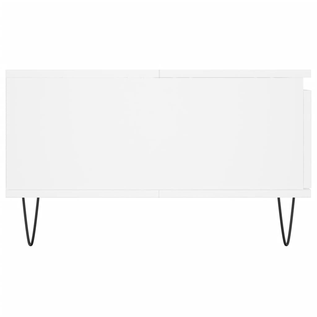 vidaXL Stolik kawowy, biały, 90x60x35 cm, materiał drewnopochodny