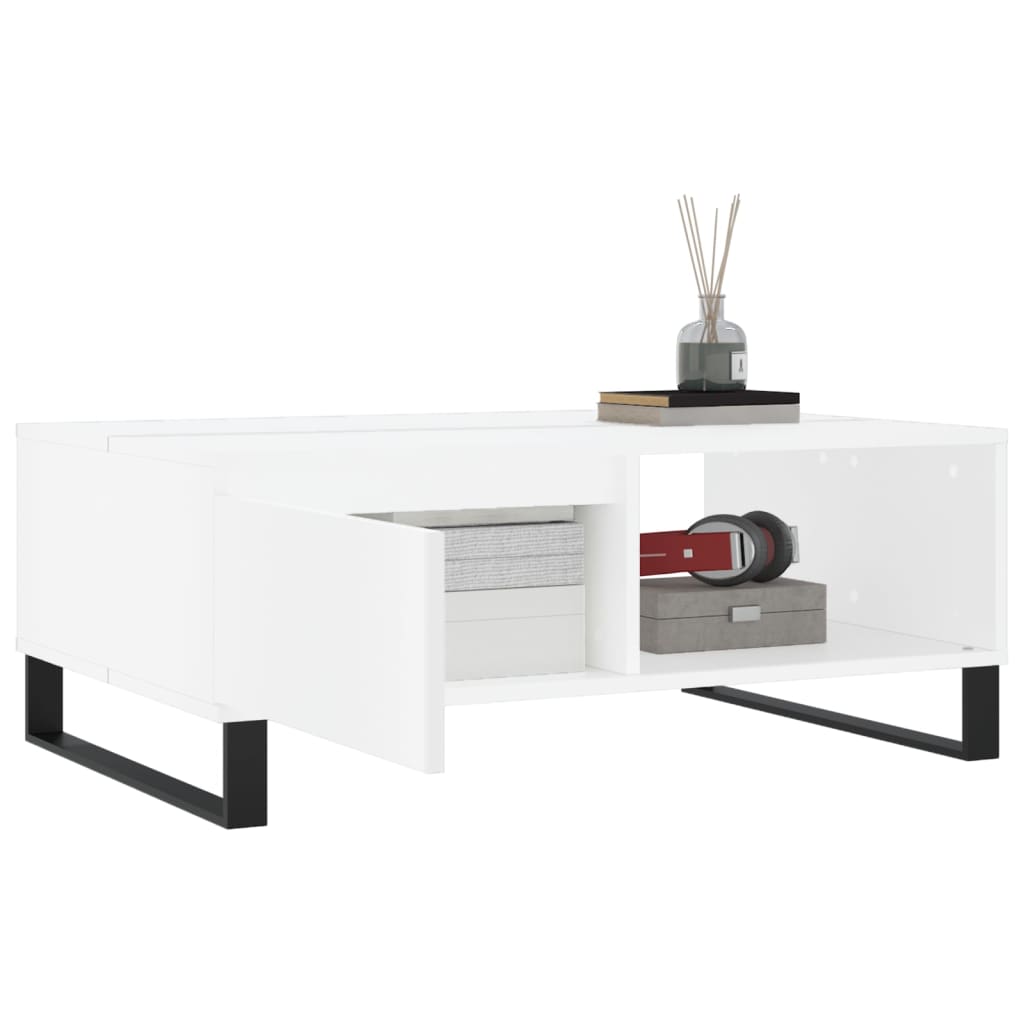 vidaXL Stolik kawowy, biały, 90x60x35 cm, materiał drewnopochodny