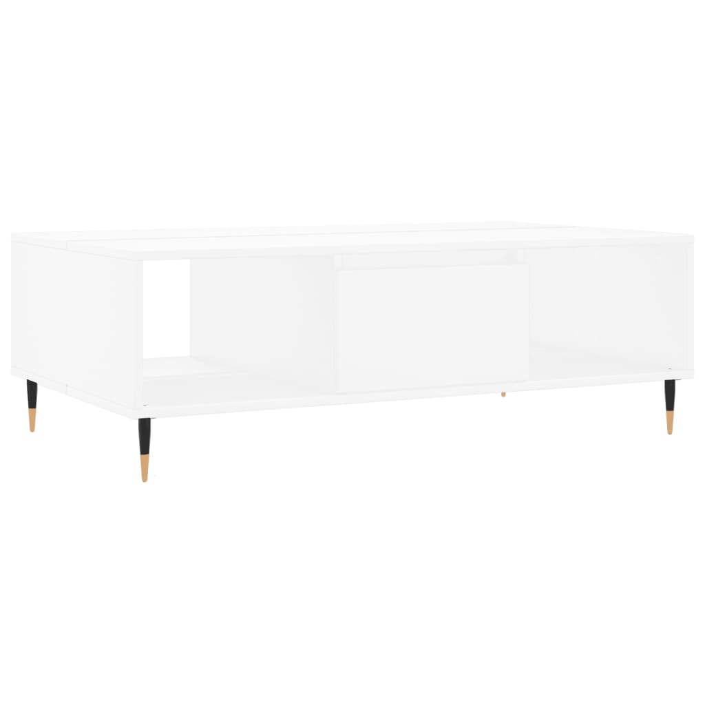 vidaXL Stolik kawowy, biały, 104x60x35 cm, materiał drewnopochodny