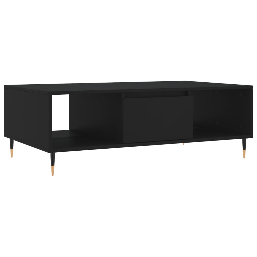 vidaXL Stolik kawowy, czarny, 104x60x35 cm, materiał drewnopochodny