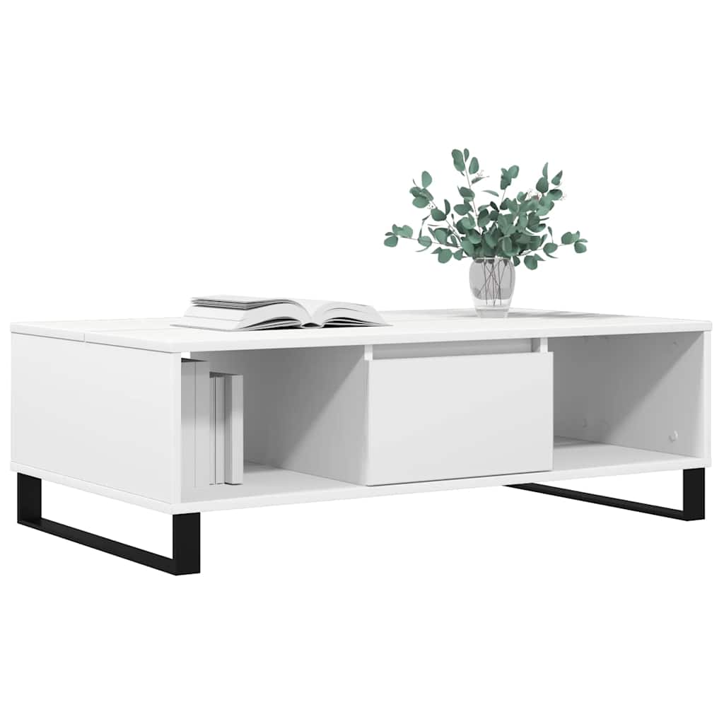 vidaXL Stolik kawowy, biały, 104x60x35 cm, materiał drewnopochodny
