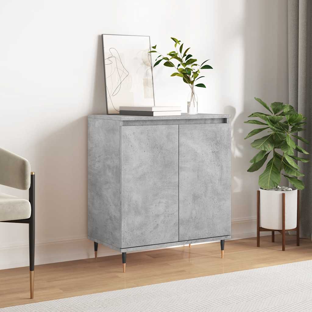 vidaXL Komoda, szarość betonu, 60x35x70 cm, materiał drewnopochodny