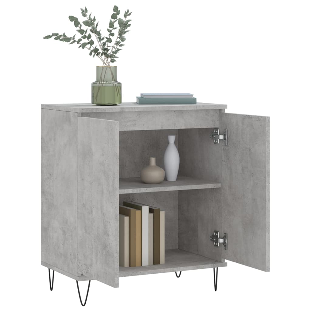 vidaXL Komoda, szarość betonu, 60x35x70 cm, materiał drewnopochodny