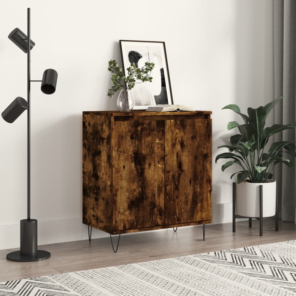 vidaXL Komoda, przydymiony dąb, 60x35x70 cm, materiał drewnopochodny