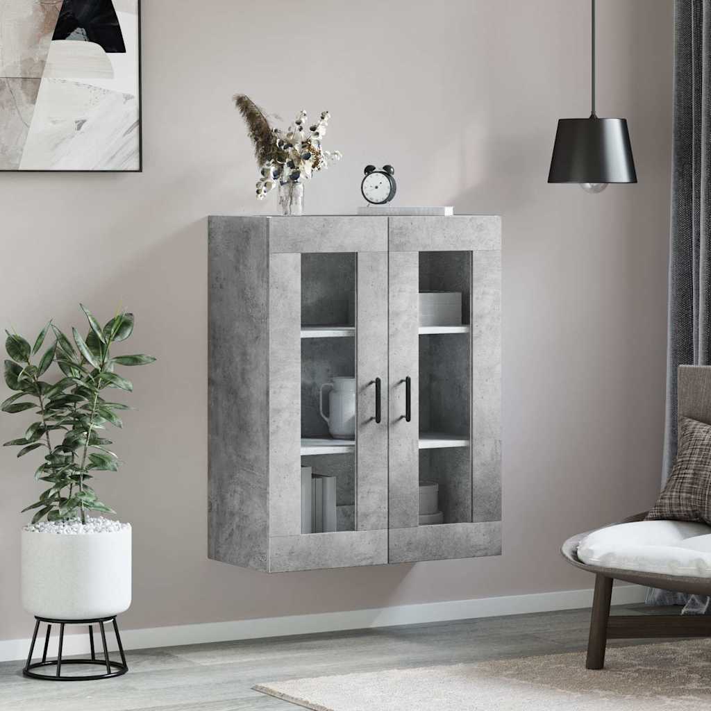 vidaXL Szafka wisząca, szarość betonu, 69,5x34x90 cm