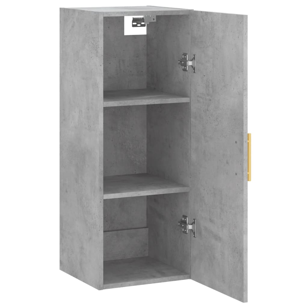vidaXL Szafka wisząca, szarość betonu, 34,5x34x90 cm