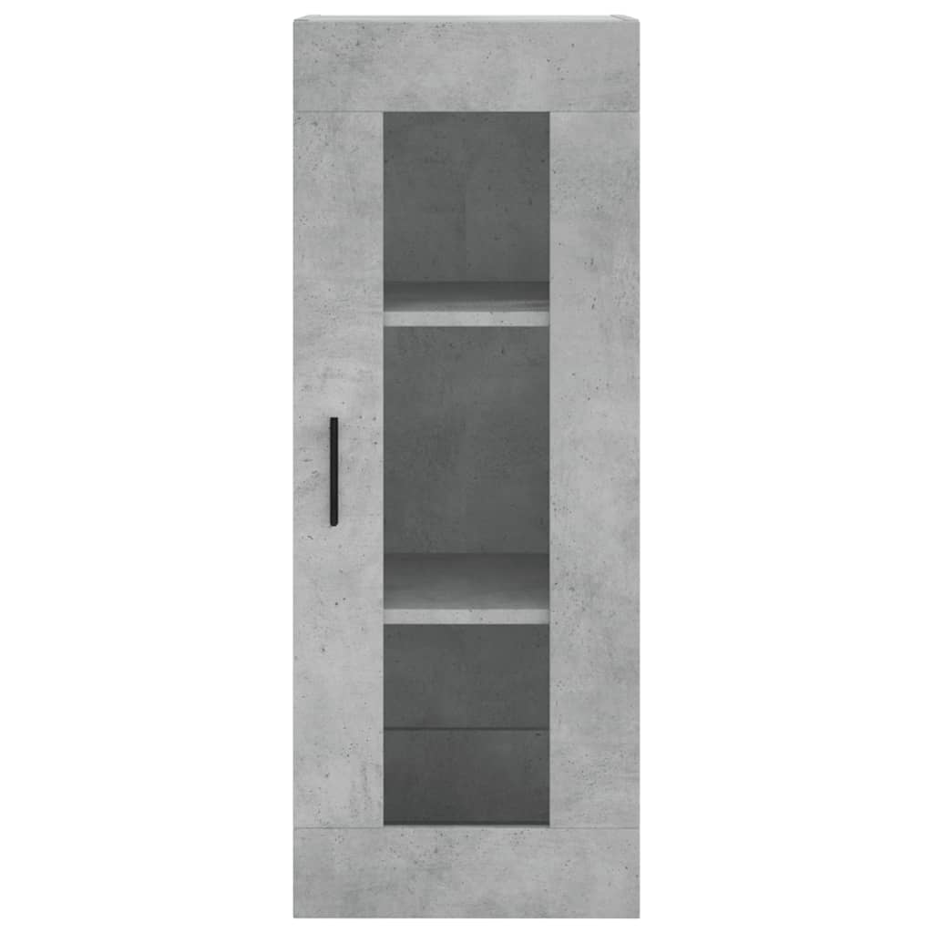 vidaXL Szafka wisząca, szarość betonu, 34,5x34x90 cm
