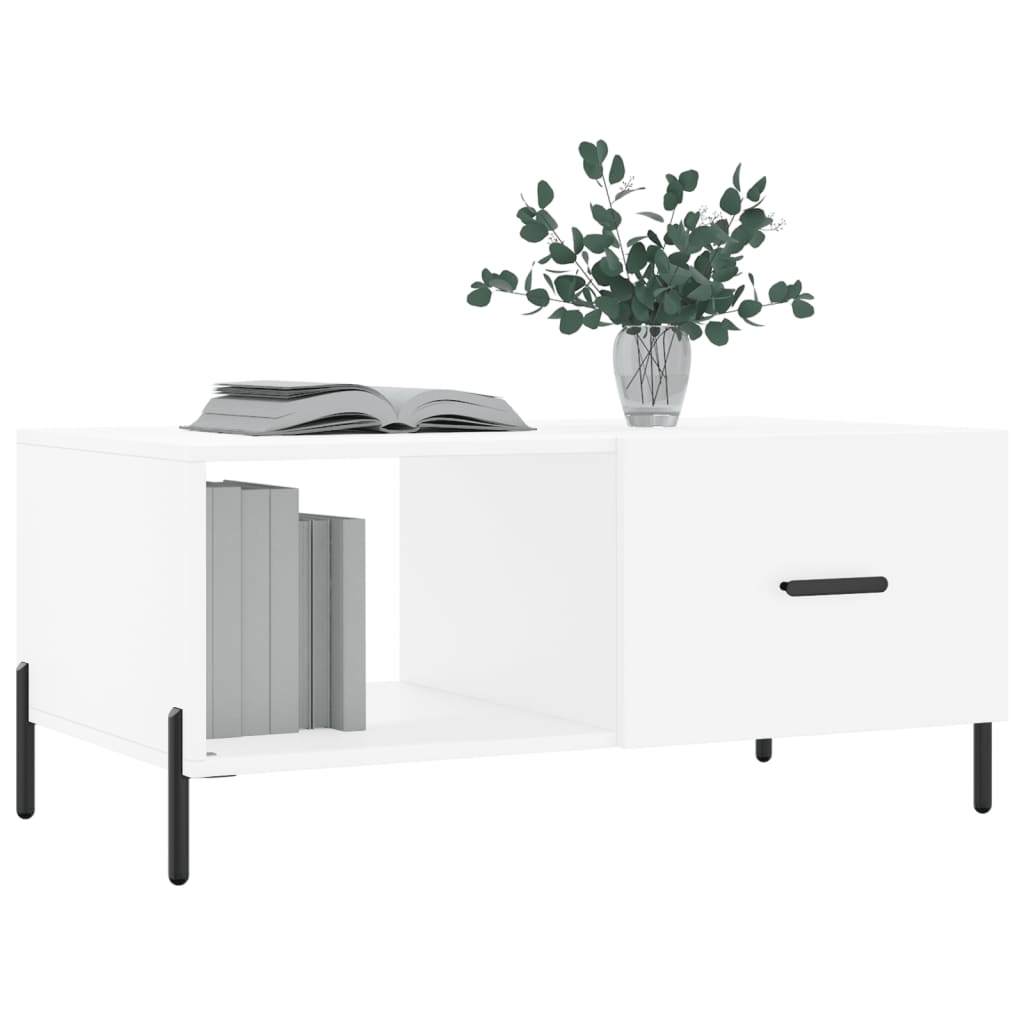 vidaXL Stolik kawowy, biały, 90x50x40 cm, materiał drewnopochodny