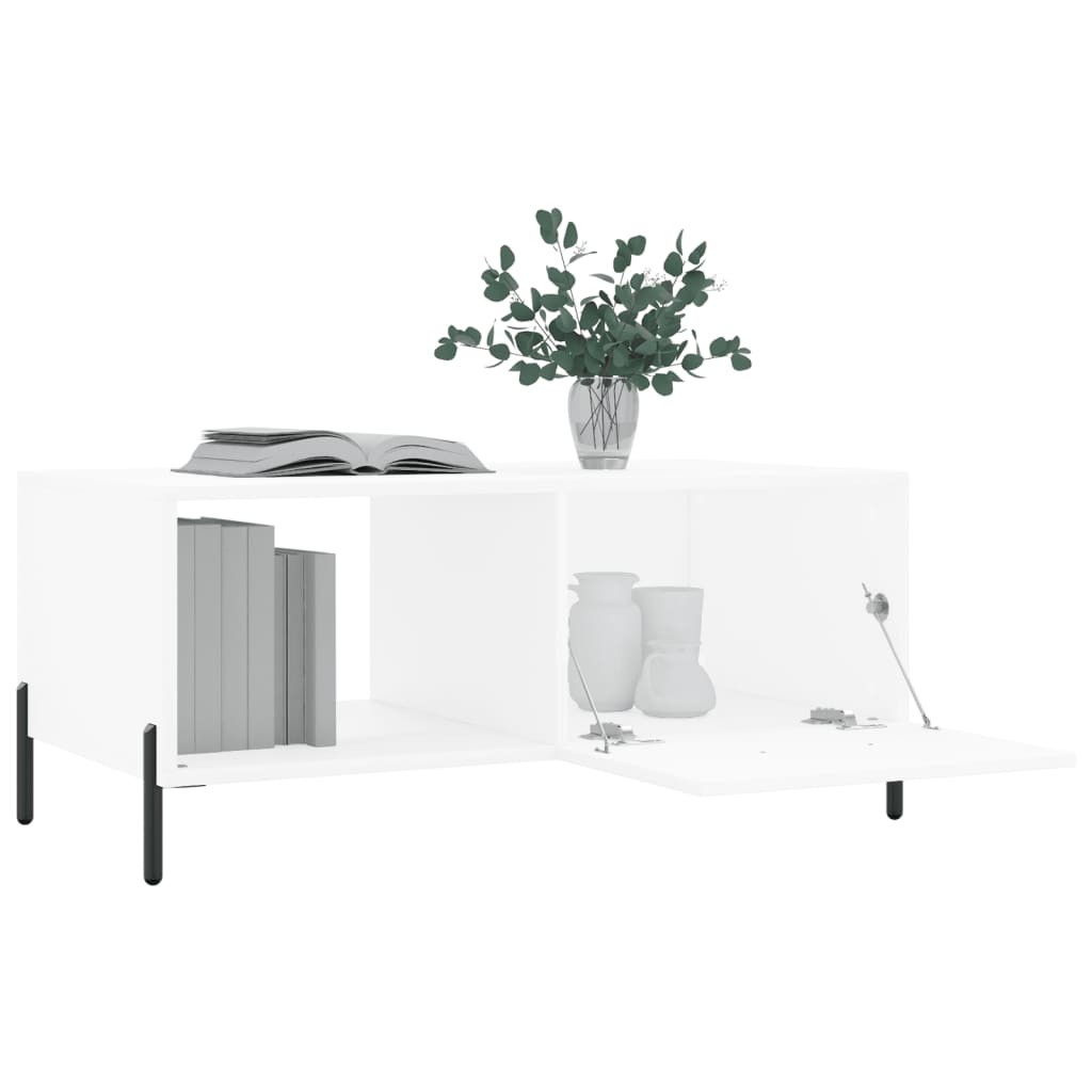 vidaXL Stolik kawowy, biały, 90x50x40 cm, materiał drewnopochodny