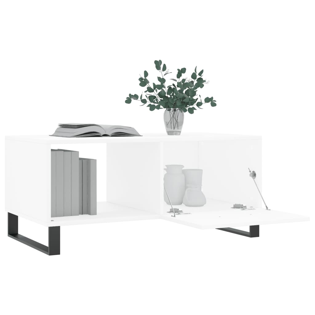 vidaXL Stolik kawowy, biały, 90x50x40 cm, materiał drewnopochodny