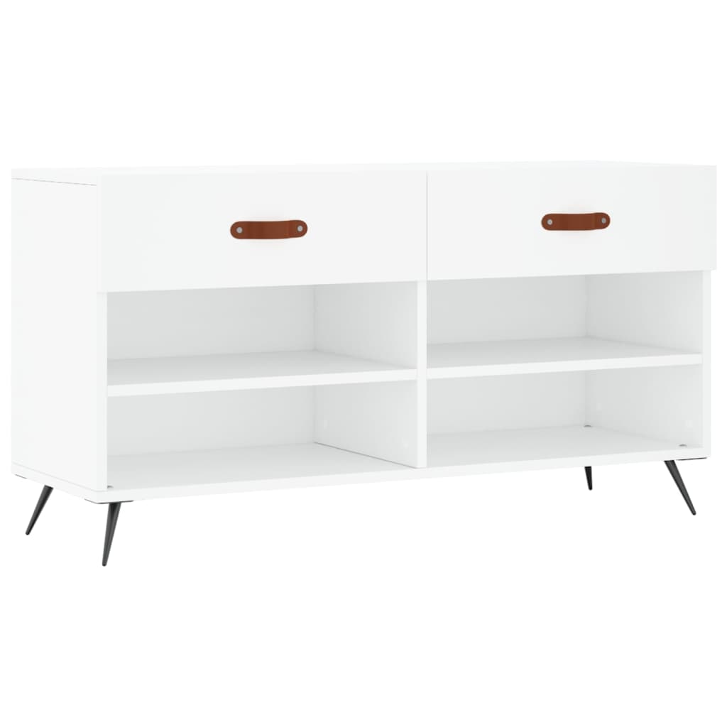 vidaXL Ławka z miejscem na buty, biała, 102x35x55 cm