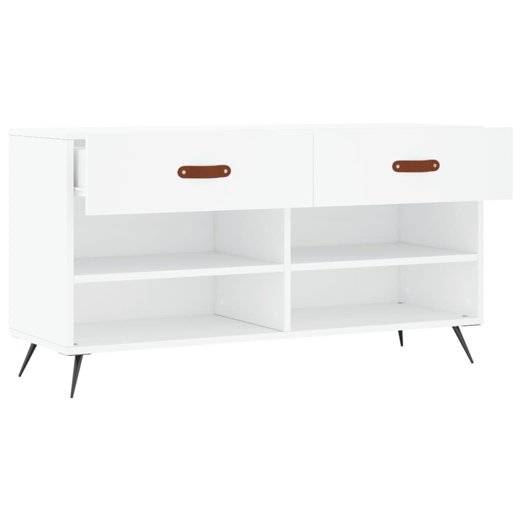 vidaXL Ławka z miejscem na buty, biała, 102x35x55 cm