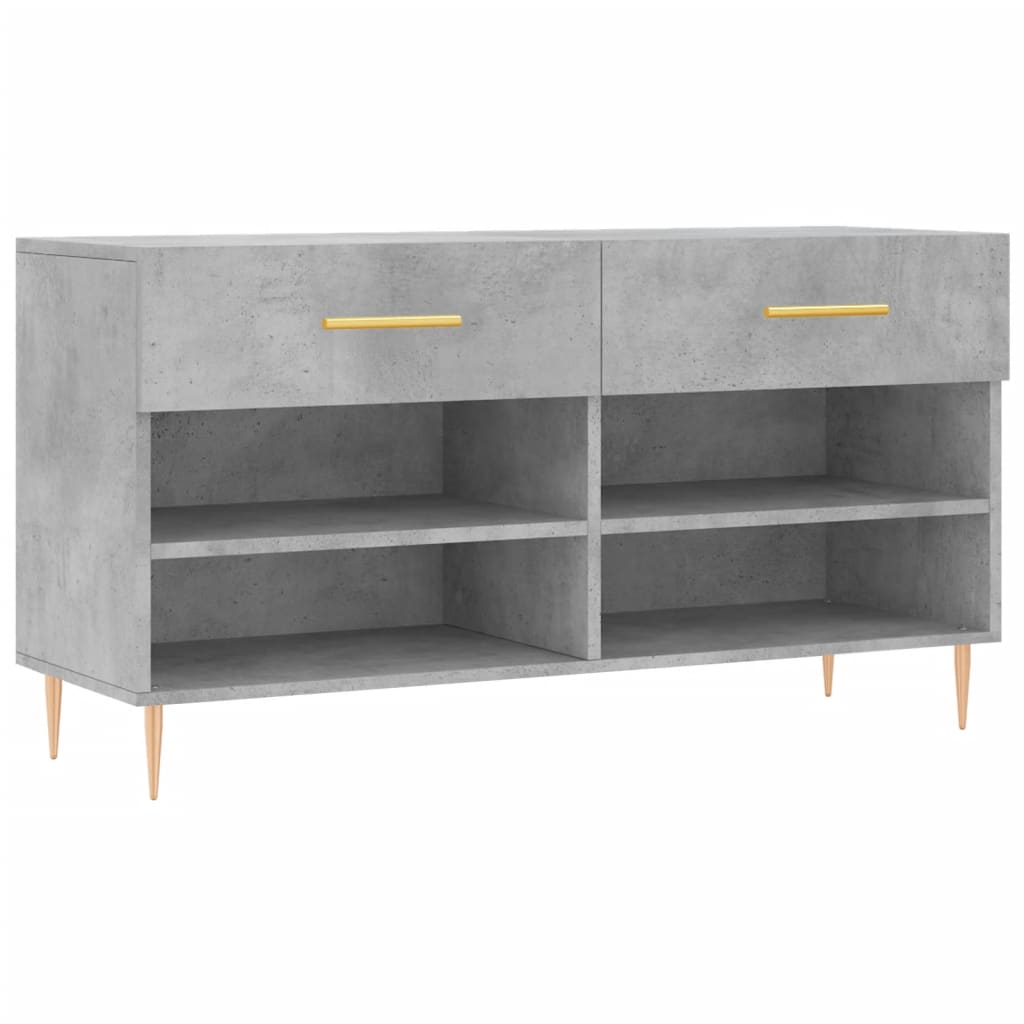vidaXL Ławka z miejscem na buty, szarość betonu, 102x35x55 cm