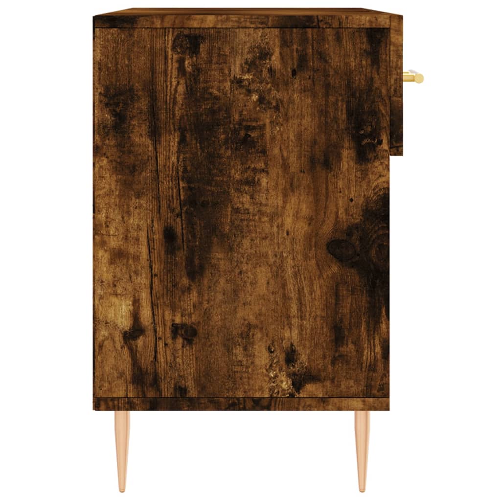 vidaXL Ławka z miejscem na buty, przydymiony dąb, 102x35x55 cm
