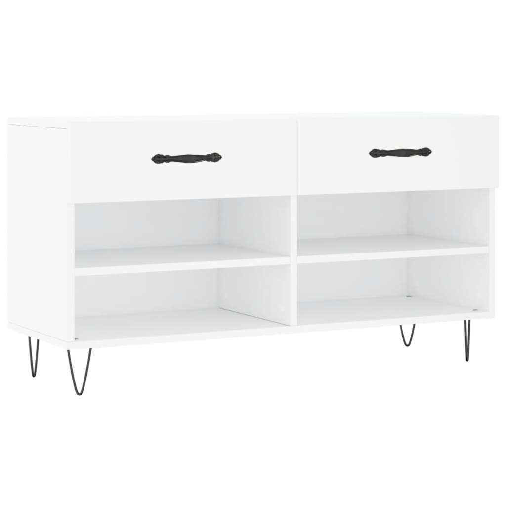vidaXL Ławka z miejscem na buty, biała, 102x35x55 cm