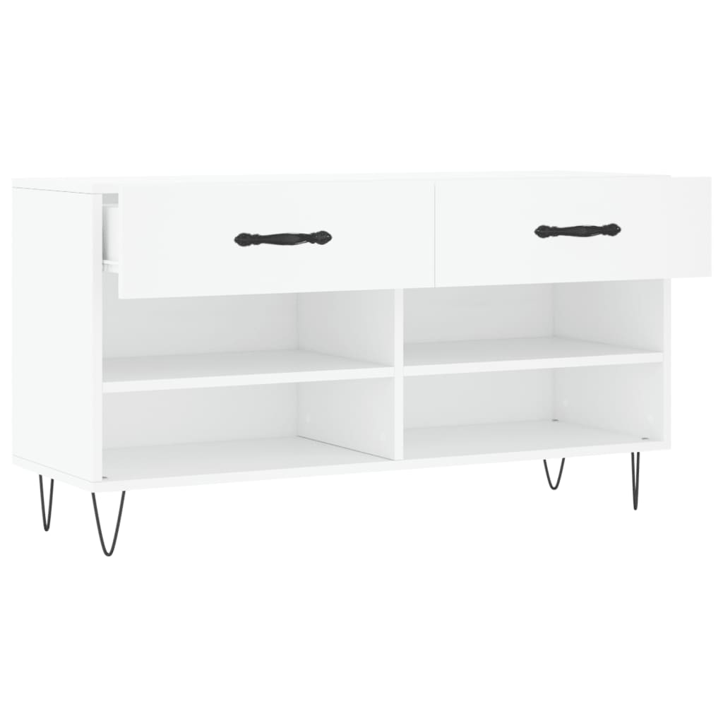 vidaXL Ławka z miejscem na buty, biała, 102x35x55 cm