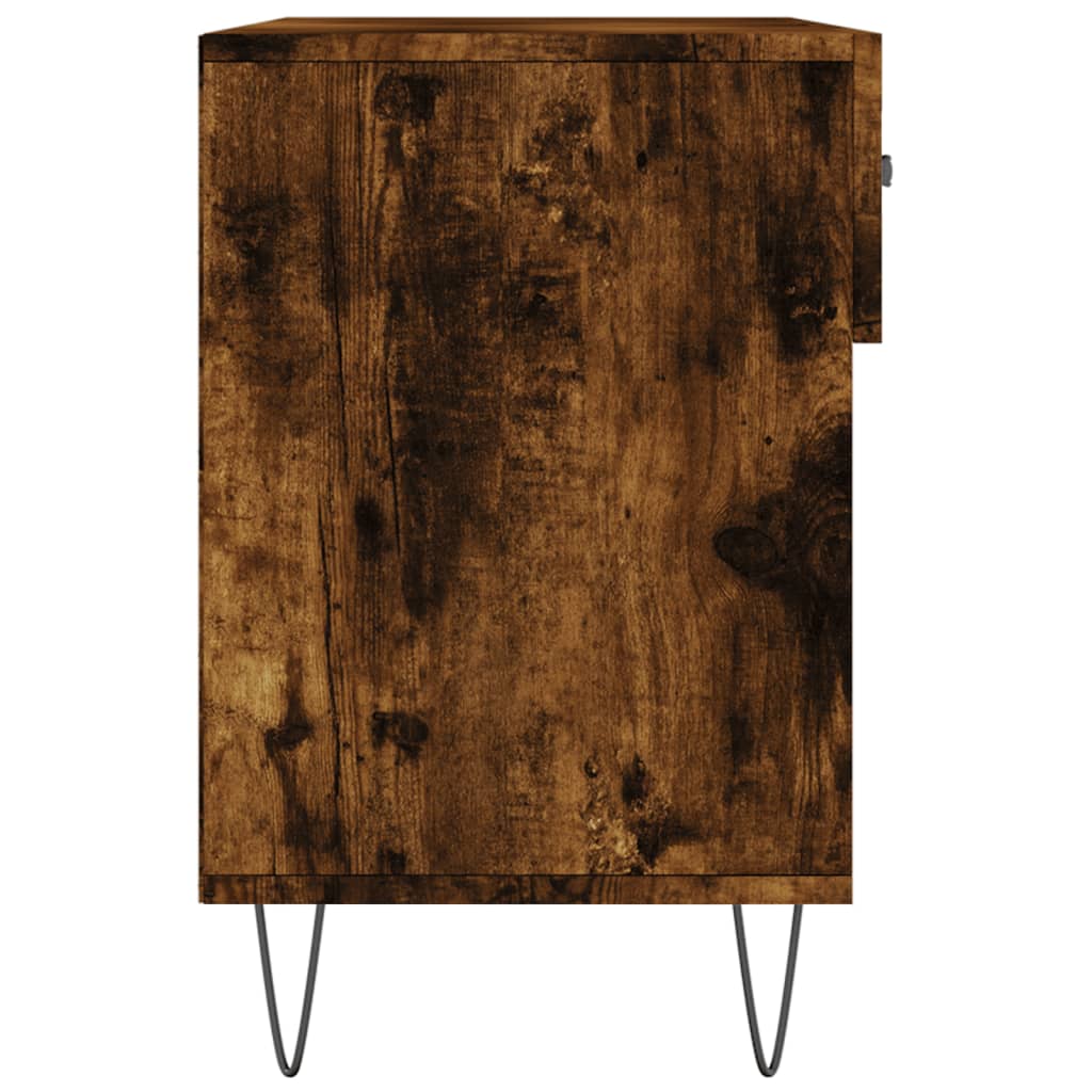 vidaXL Ławka z miejscem na buty, przydymiony dąb, 102x35x55 cm