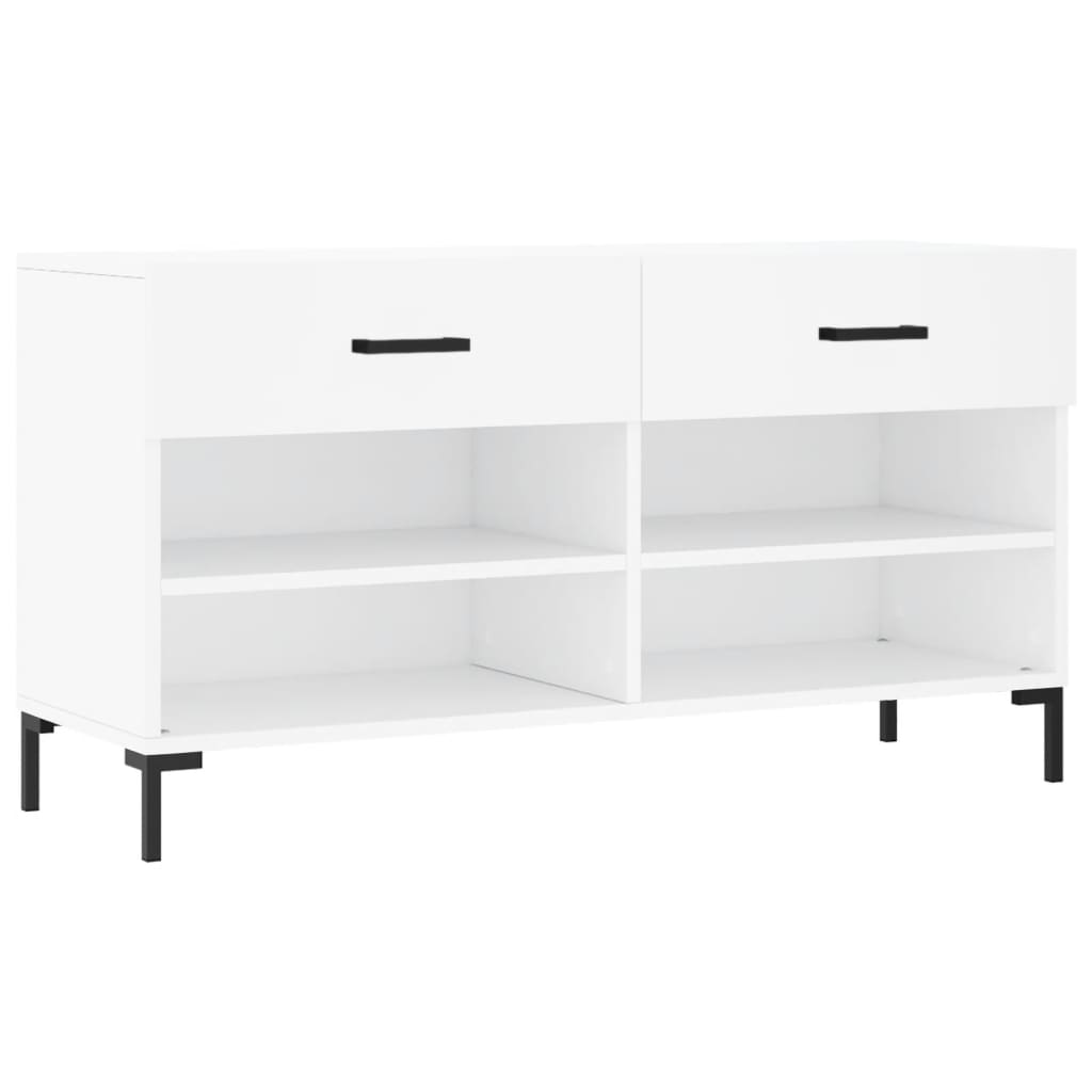 vidaXL Ławka z miejscem na buty, biała, 102x35x55 cm