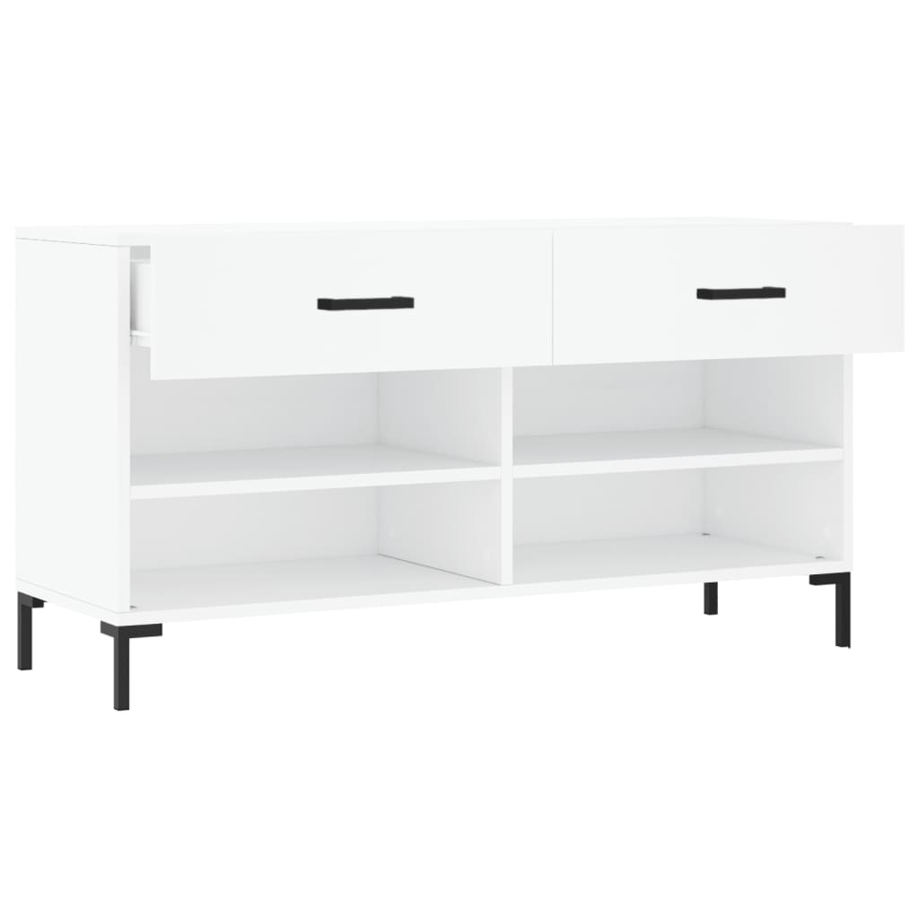 vidaXL Ławka z miejscem na buty, biała, 102x35x55 cm