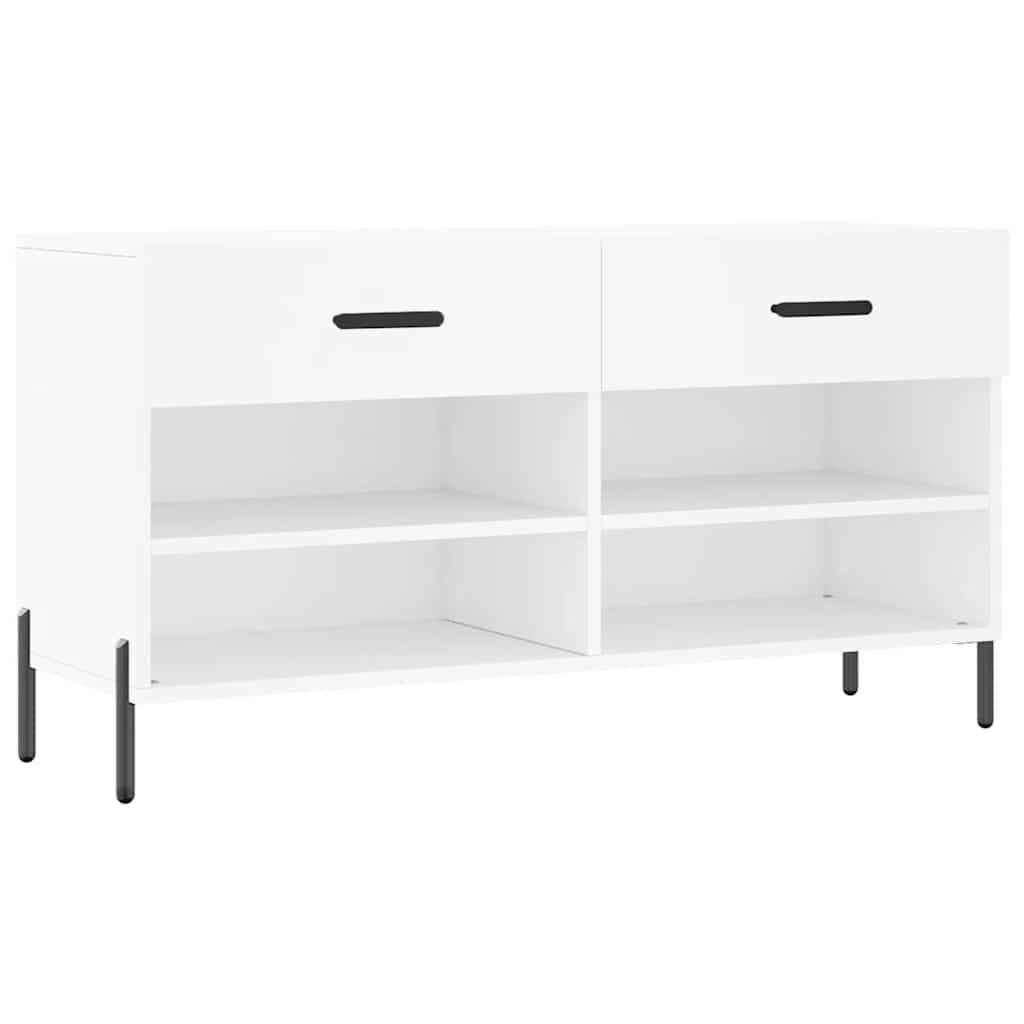 vidaXL Ławka z miejscem na buty, biała, 102x35x55 cm