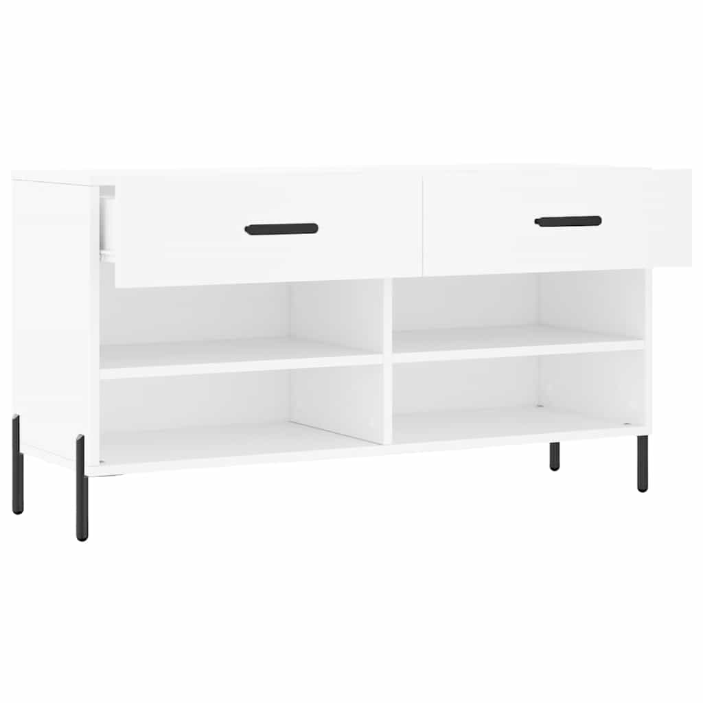 vidaXL Ławka z miejscem na buty, biała, 102x35x55 cm