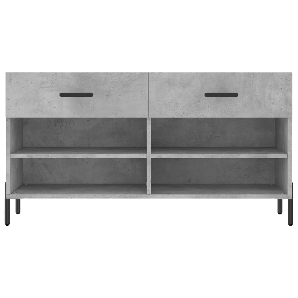 vidaXL Ławka z miejscem na buty, szarość betonu, 102x35x55 cm