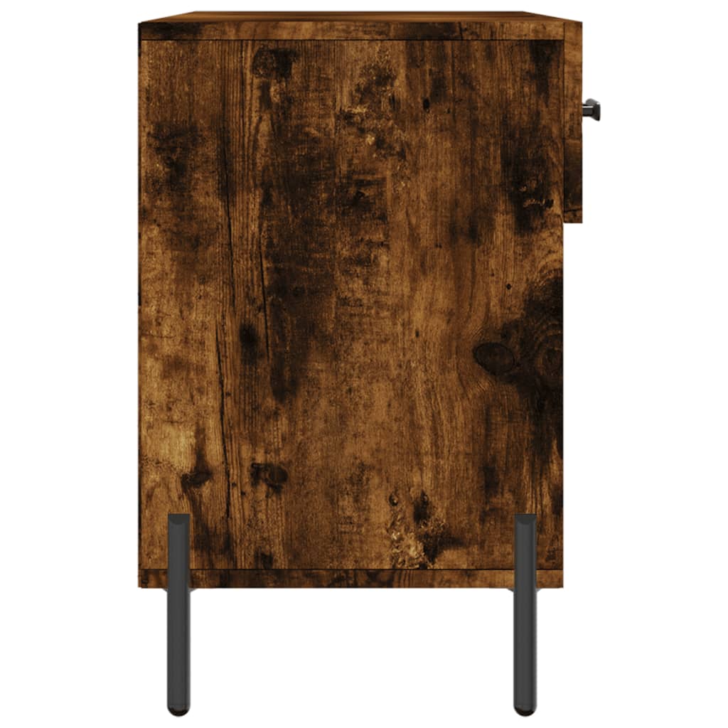 vidaXL Ławka z miejscem na buty, przydymiony dąb, 102x35x55 cm