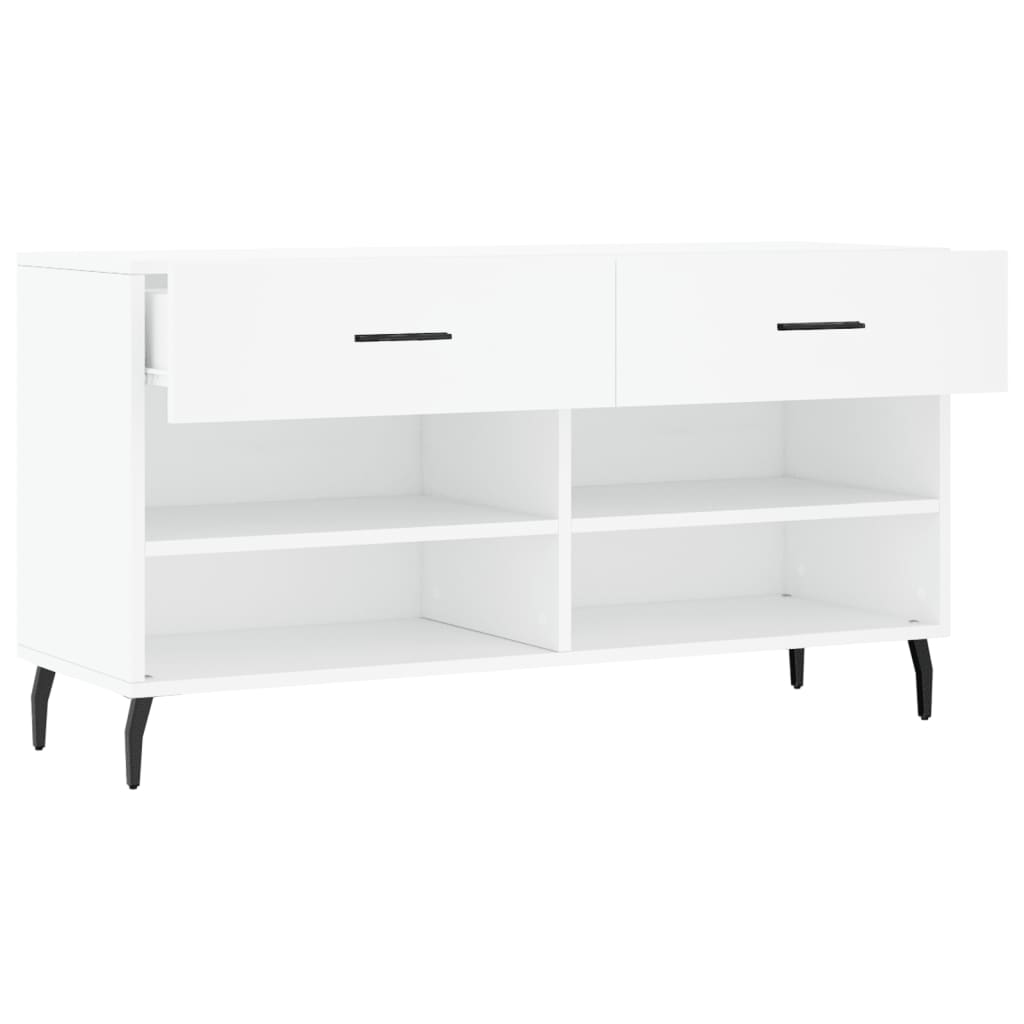 vidaXL Ławka z miejscem na buty, biała, 102x35x55 cm