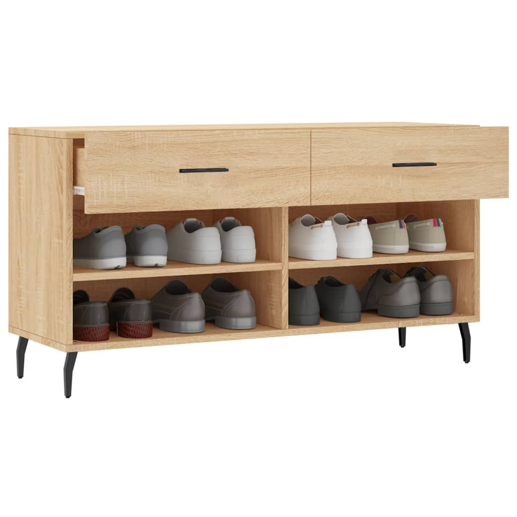 vidaXL Ławka z miejscem na buty, dąb sonoma, 102x35x55 cm
