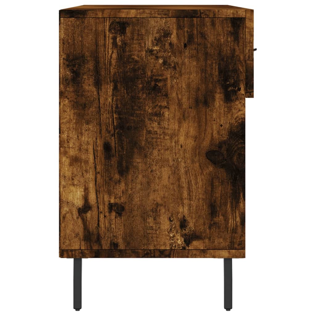 vidaXL Ławka z miejscem na buty, przydymiony dąb, 102x35x55 cm