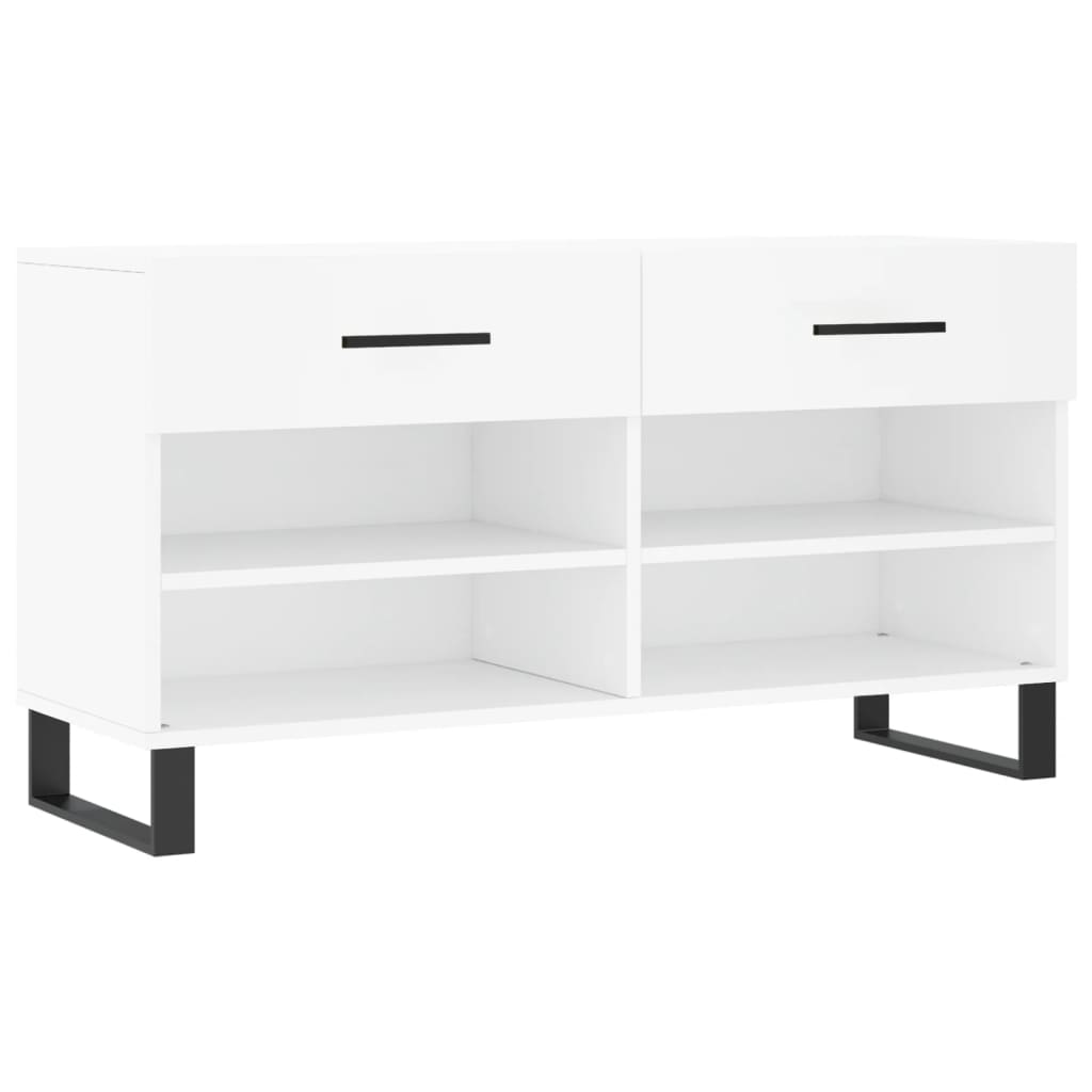 vidaXL Ławka z miejscem na buty, biała, 102x35x55 cm