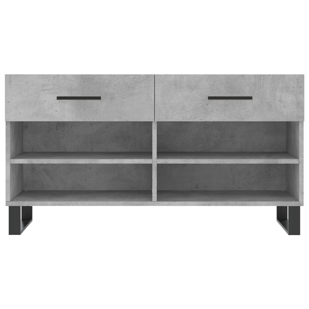 vidaXL Ławka z miejscem na buty, szarość betonu, 102x35x55 cm