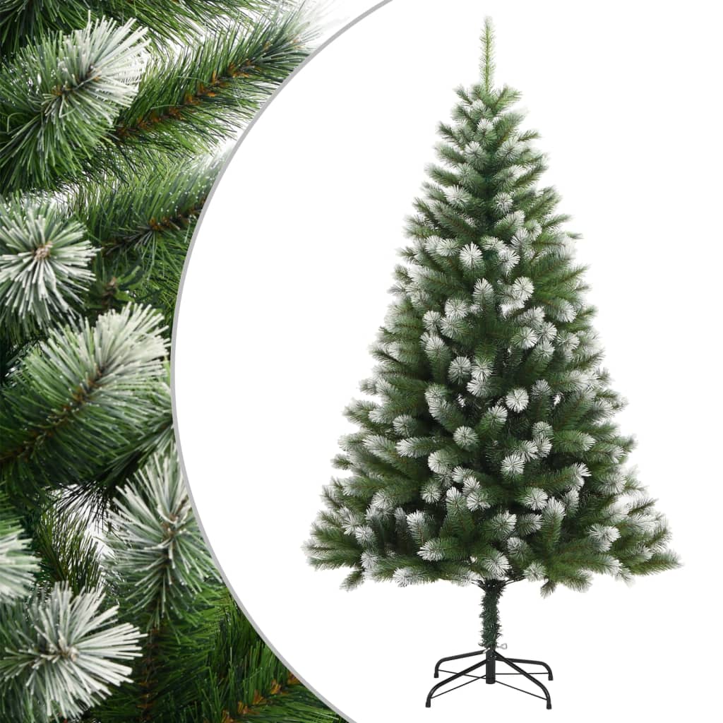 vidaXL Sztuczna choinka zawiasowa, ośnieżona, 150 cm