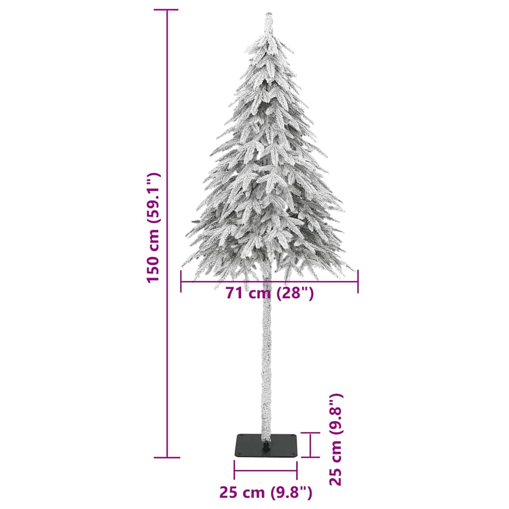 vidaXL Sztuczna choinka, ośnieżona, 150 cm