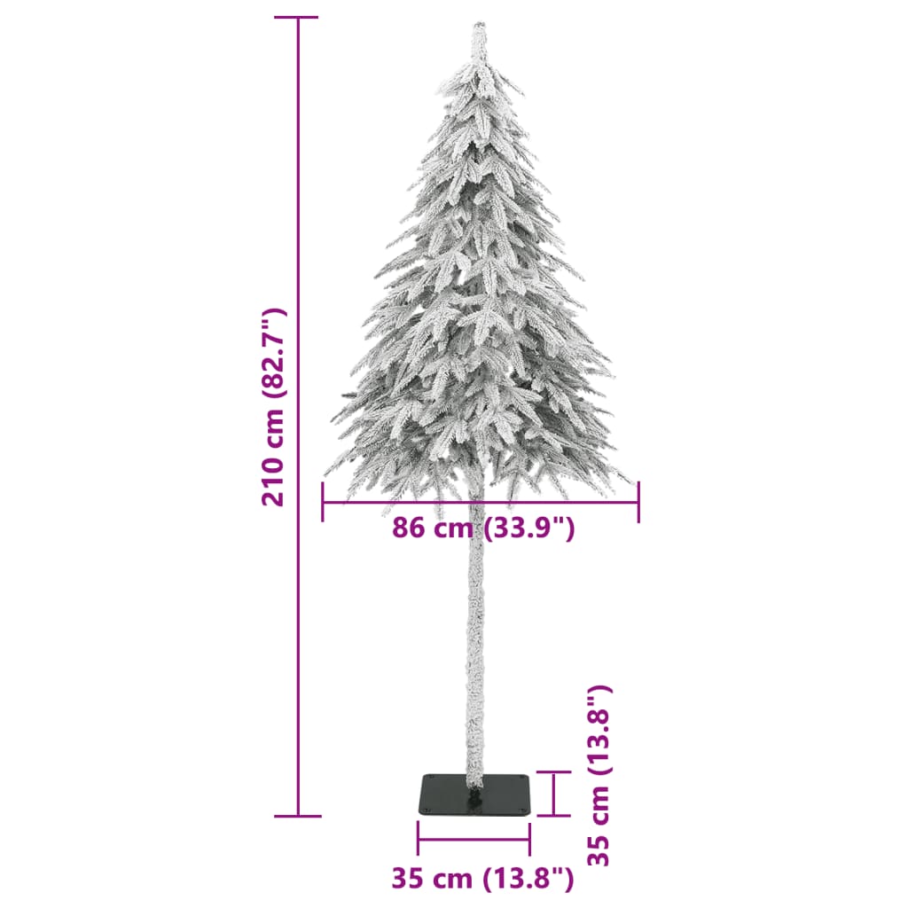 vidaXL Sztuczna choinka, ośnieżona, 210 cm