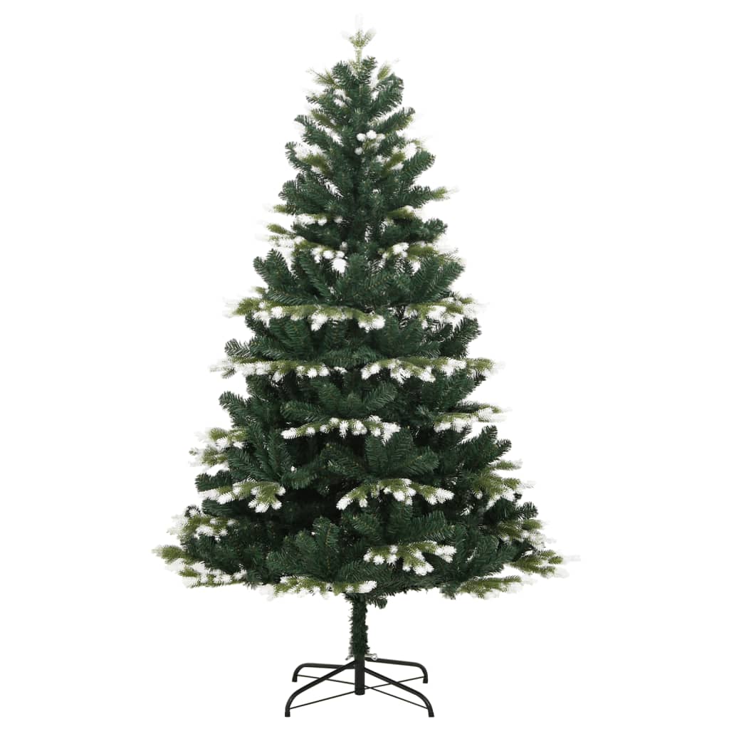 vidaXL Sztuczna choinka zawiasowa, ośnieżona, 150 cm