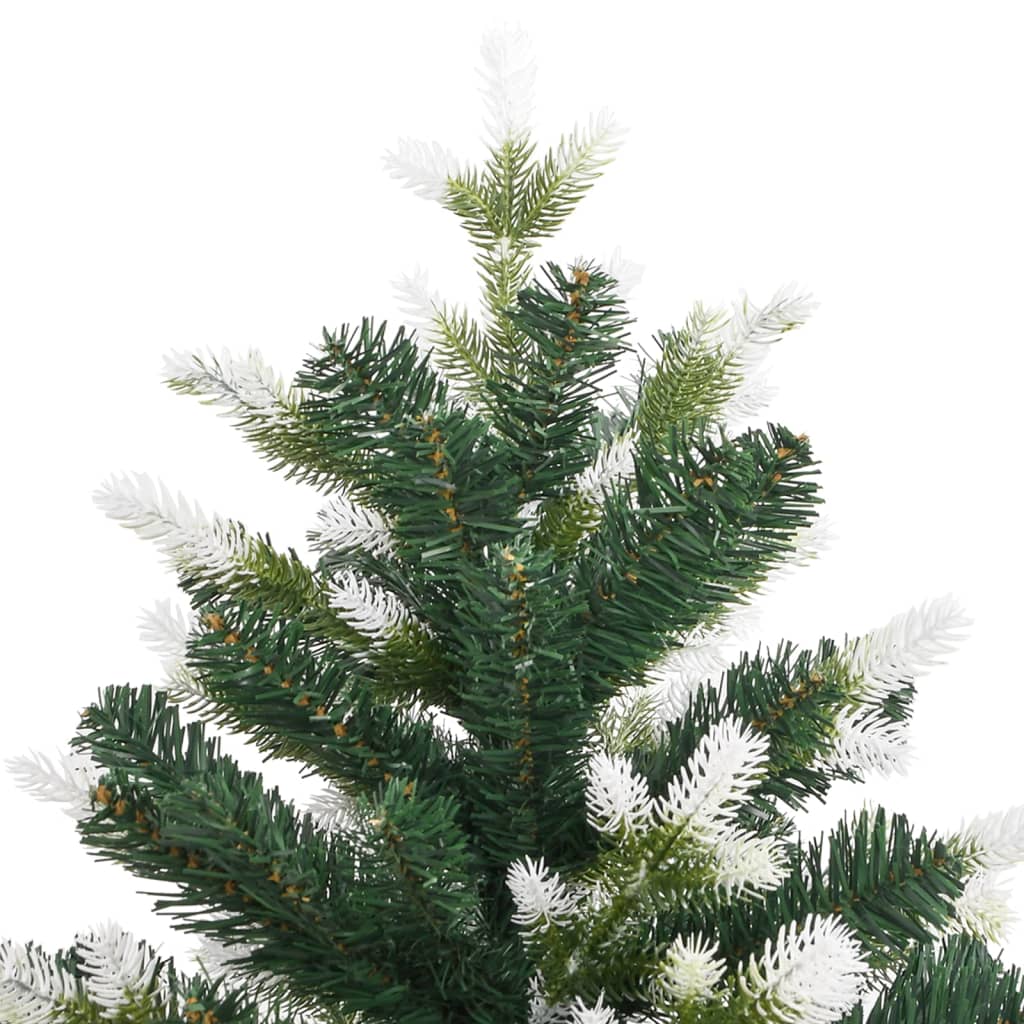 vidaXL Sztuczna choinka zawiasowa, ośnieżona, 150 cm