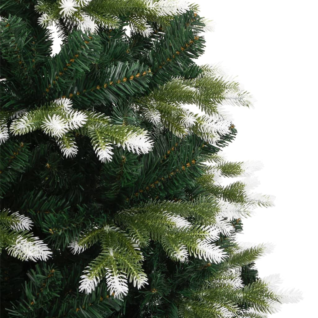 vidaXL Sztuczna choinka zawiasowa, ośnieżona, 240 cm