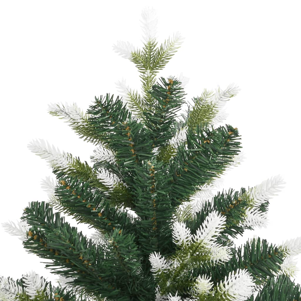 vidaXL Sztuczna choinka zawiasowa, ośnieżona, 240 cm