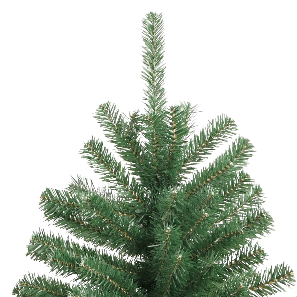 vidaXL Sztuczna choinka zawiasowa ze stojakiem, zielona, 210 cm