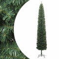 vidaXL Smukła choinka na stojaku, 270 cm, PVC