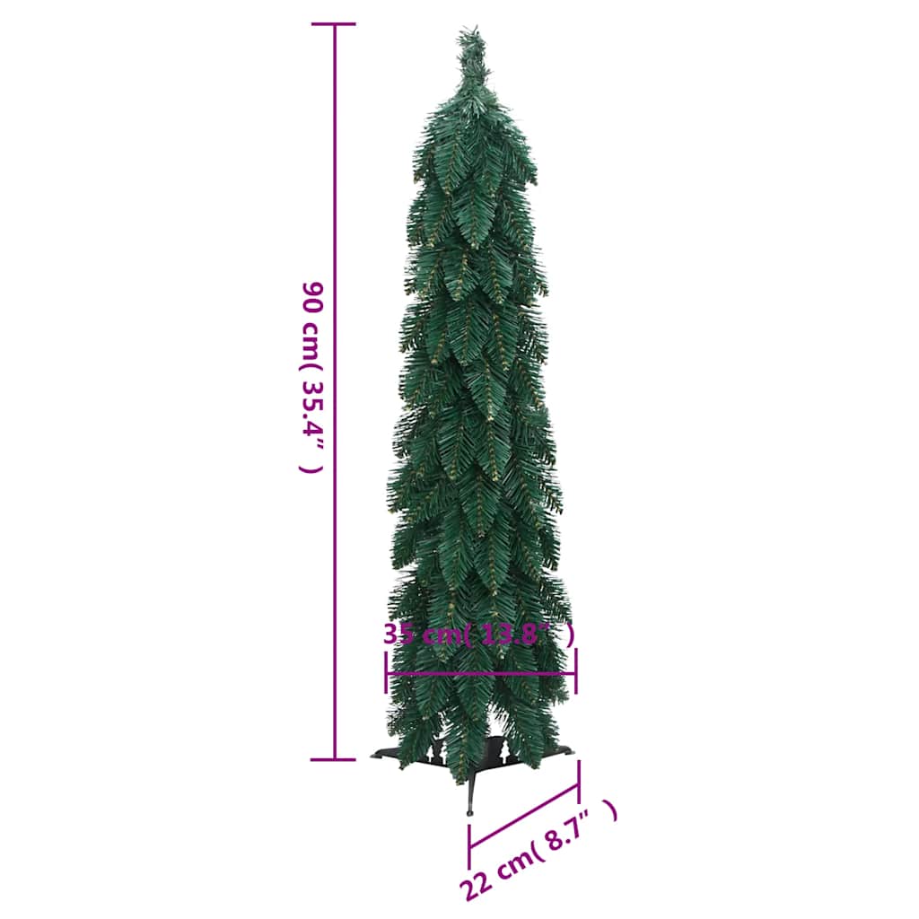 vidaXL Sztuczna choinka z 45 lampkami LED, 90 cm