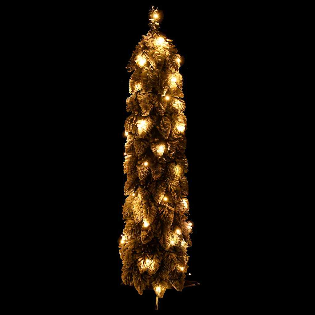vidaXL Sztuczna choinka z 30 lampkami LED, ośnieżona, 60 cm