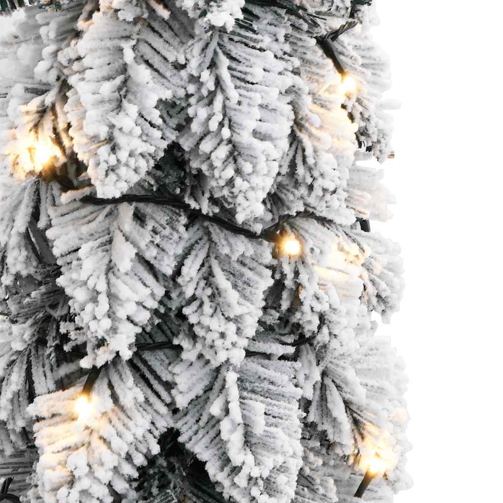 vidaXL Sztuczna choinka z 30 lampkami LED, ośnieżona, 60 cm
