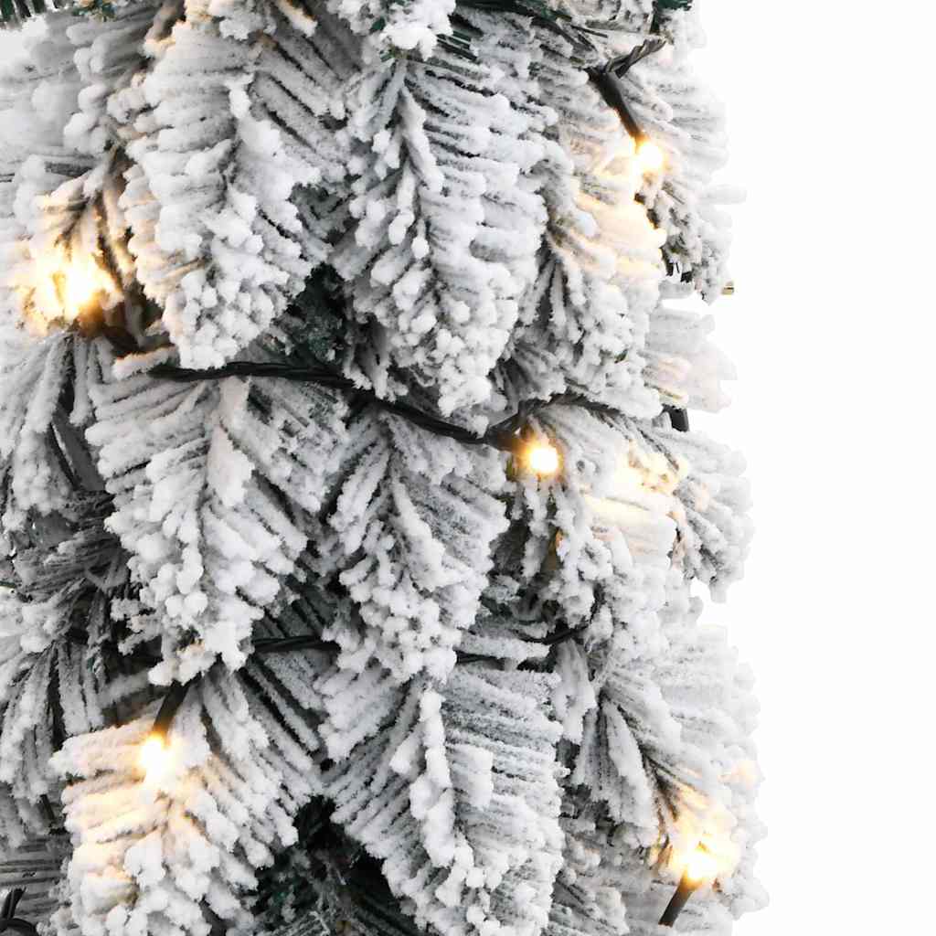 vidaXL Sztuczna choinka z 45 lampkami LED, ośnieżona, 90 cm
