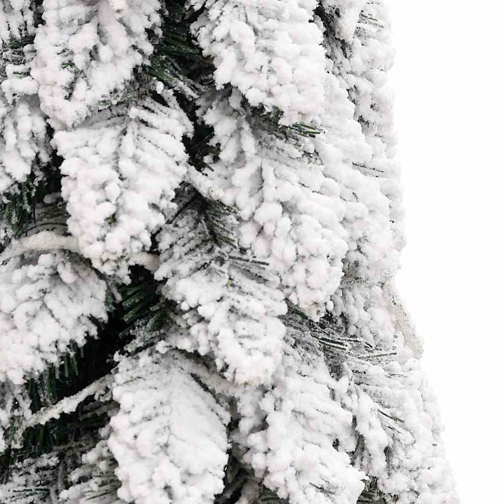 vidaXL Sztuczna choinka z 80 lampkami LED, ośnieżona, 150 cm