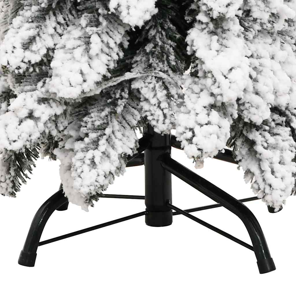 vidaXL Sztuczna choinka z 80 lampkami LED, ośnieżona, 150 cm