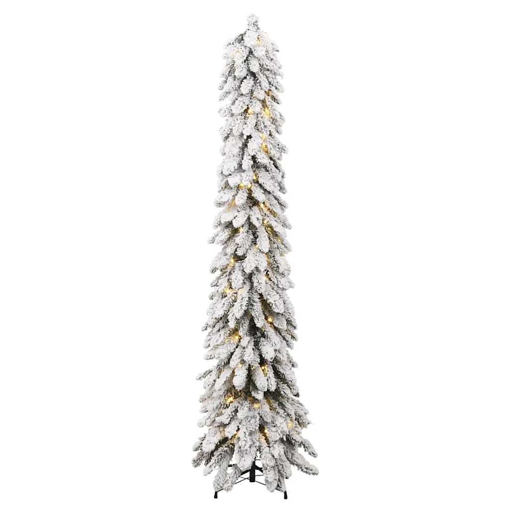 vidaXL Sztuczna choinka ze 100 lampkami LED, ośnieżona, 180 cm