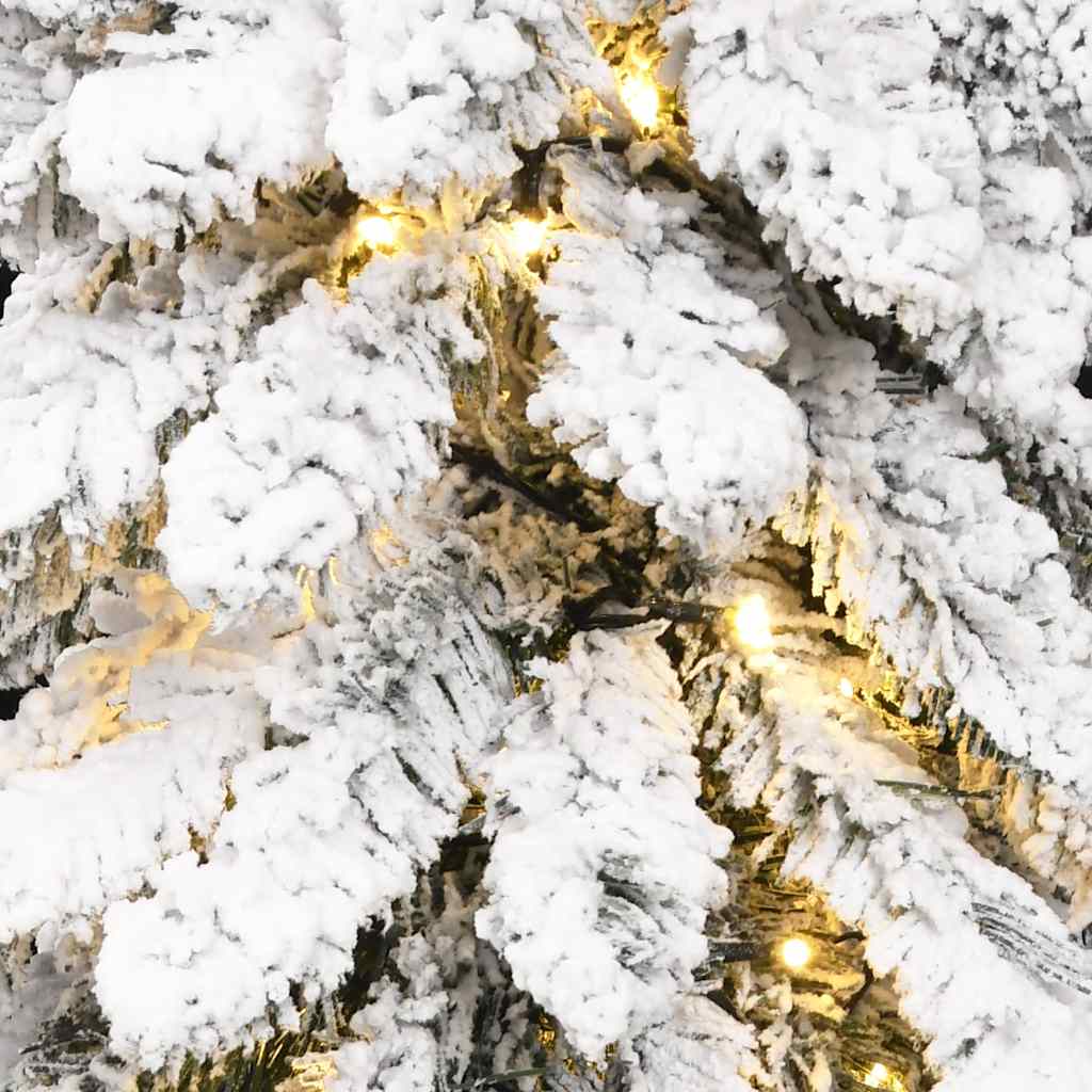 vidaXL Sztuczna choinka ze 100 lampkami LED, ośnieżona, 180 cm