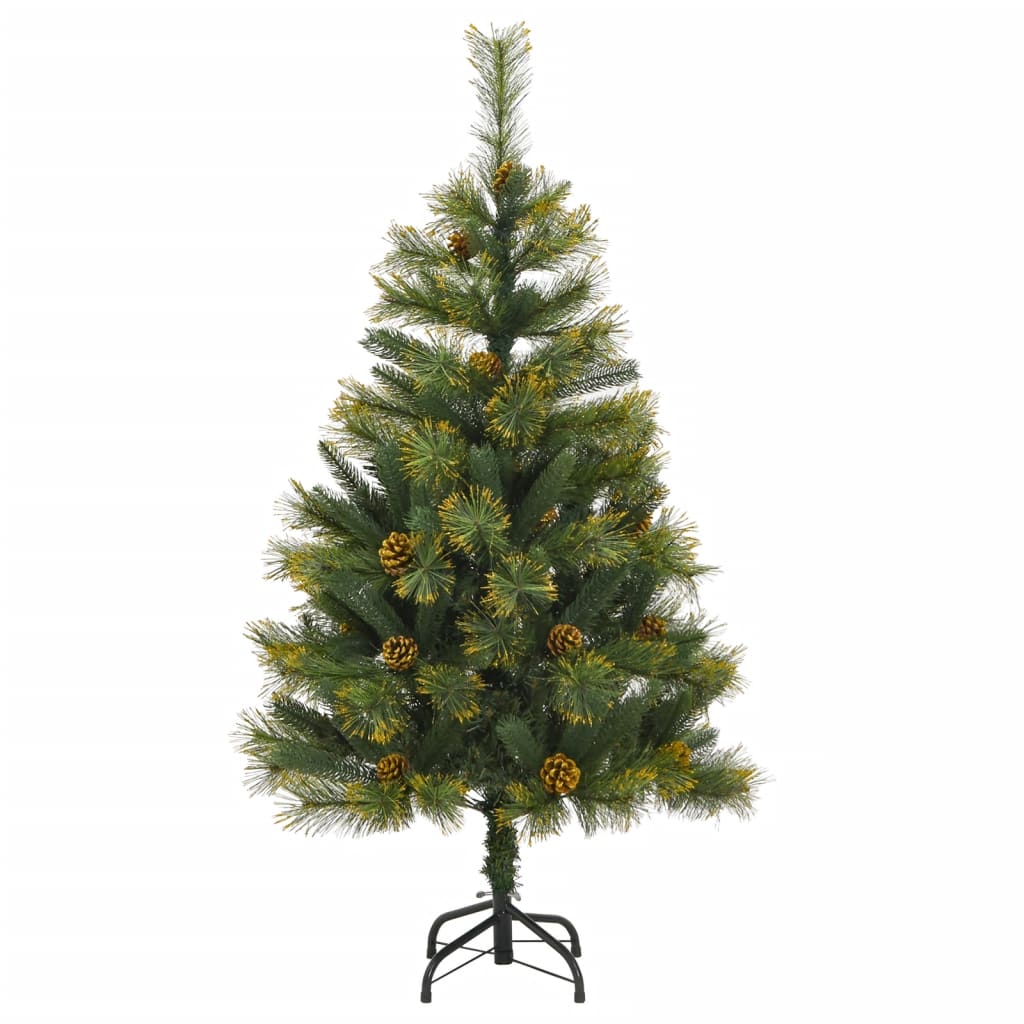 vidaXL Sztuczna choinka na zawiasach, z szyszkami, 150 cm